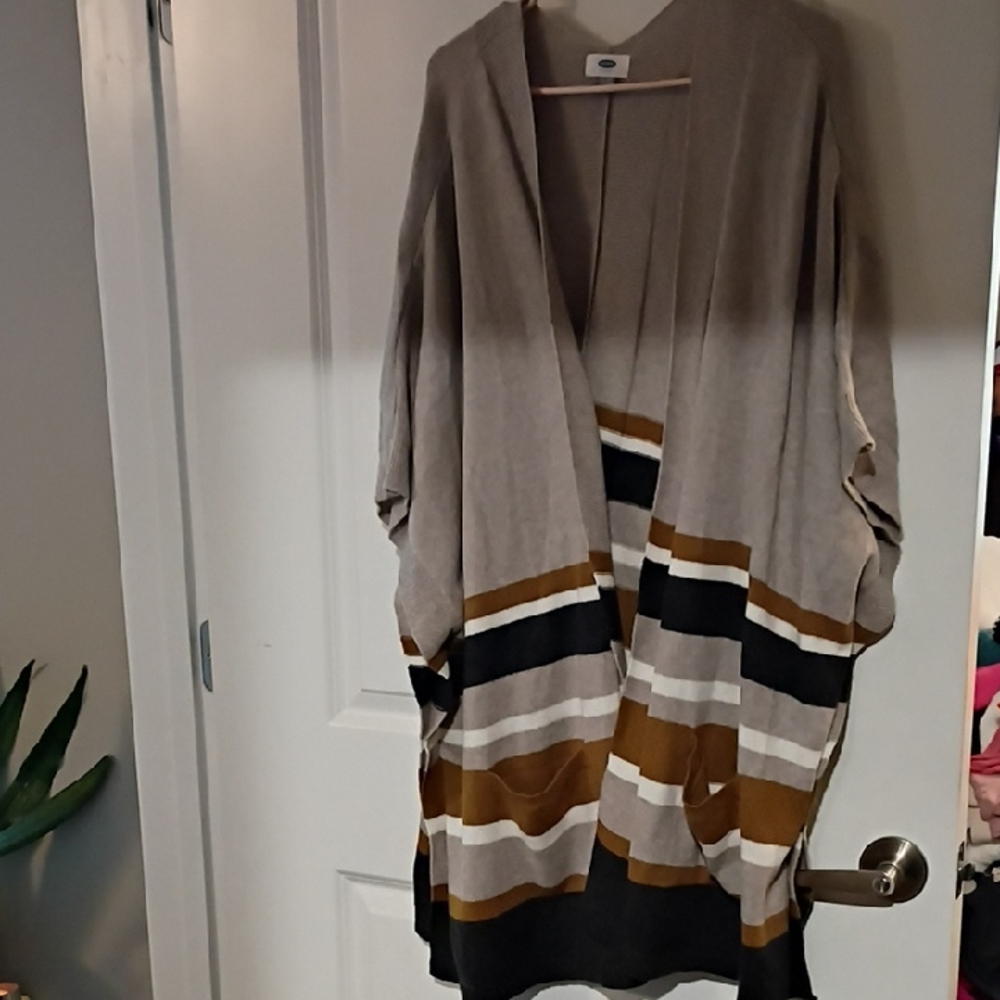 Old Navy Multicolor Open Front Sweater